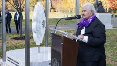 Photo of Flower of Srebrenica takes root at the United Nations